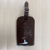 Leather Luggage Tag (Brown) FREE GIFT